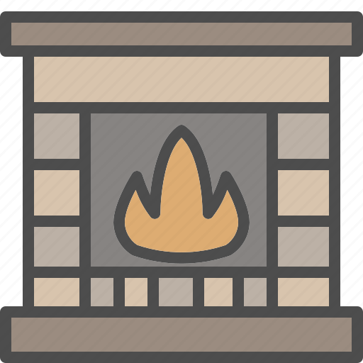 Christmas, fireplace, home, light, warm, xmas icon - Download on Iconfinder