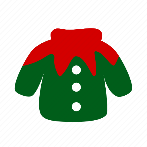 Sweater, elf, cloth, cartoon, fun, costume, christmas icon - Download on Iconfinder