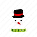 snowman, cartoon, costume, sweater, hat, cloth, christmas