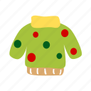 christmas, tree, sweater, cloth, cartoon, costume