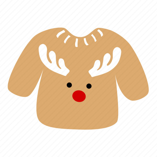 Reindeer, deer, sweater, cloth, cartoon, costume, christmas icon - Download on Iconfinder