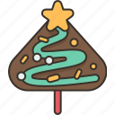 christmas, tree, brownies, dessert, holiday