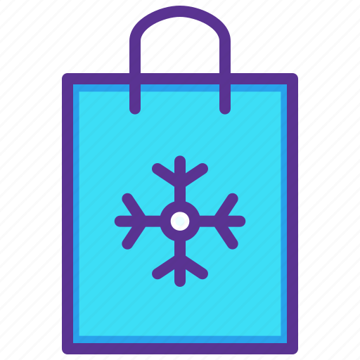 Bag, christmas, festival, new year, purchase, shopping, winter icon - Download on Iconfinder
