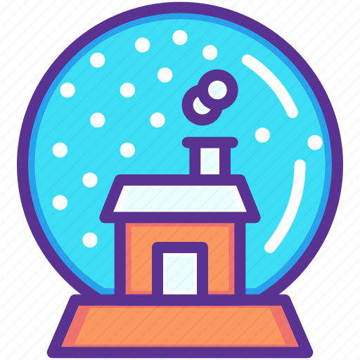 Ball, christmas, crystal, gift, house, snow, present icon - Download on Iconfinder