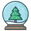 ball, christmas, globe, snow, winter 