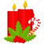 candle, christmas, decoration, candy cane 
