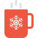 christmas, cup, drink, hot drink, snowflake