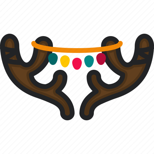 Deer, horns, christmas, reindeer, decoration, holiday, xmas icon - Download on Iconfinder
