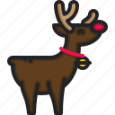reindeer, christmas, winter, animal, deer, mammal