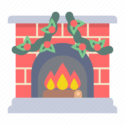 Celebration, chimney, christmas, decoration, fire, holiday, xmas icon - Download on Iconfinder
