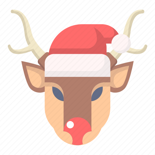 Animal, christmas, deer, holiday, rudolph, santa, xmas icon - Download on Iconfinder