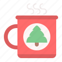christmas, coffee, cup, drink, mug, tree, xmas