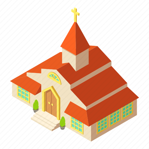 Building, church, isometric, logo, object, pastor, tall icon - Download on Iconfinder