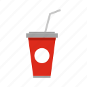 beverage, cold, cup, drink, paper, soda, straw