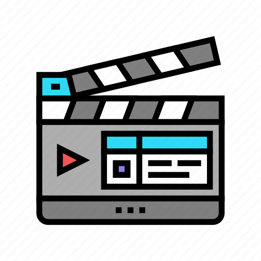 Clapperboard, numbering, tool, cinema, watch, movie icon - Download on Iconfinder