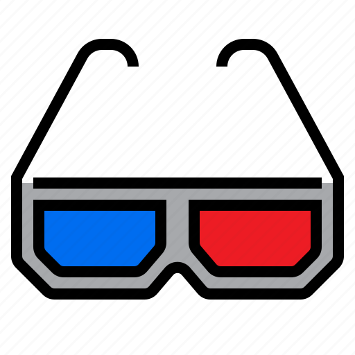3d, glasses, film, cinema, movie, entertainment icon - Download on Iconfinder