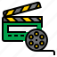 clapperboard, and, film, cinema, movie, entertainment 