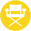chair, cinema, director, entertainment, musicians chair, set, swivel