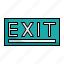 close, direction, exit, sign 