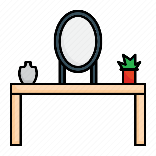 Desk, furniture, makeup, mirror icon - Download on Iconfinder
