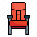 chair, seat, theater