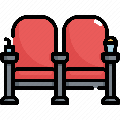 Cinema, entertainment, movie, seat, sofa, theater icon - Download on Iconfinder
