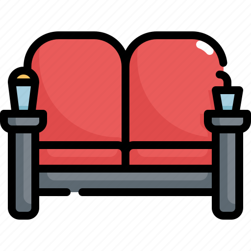 Cinema, entertainment, movie, seat, sofa, theater icon - Download on Iconfinder