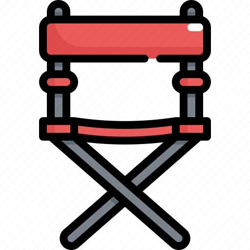 Chair, cinema, director, entertainment, movie, seat, theater icon - Download on Iconfinder