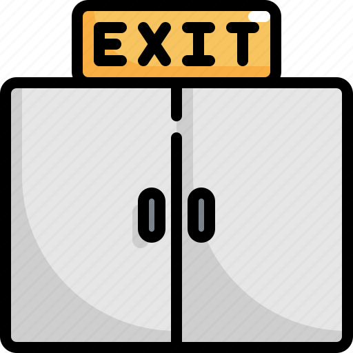 Cinema, door, entertainment, exit, exit door, movie, theater icon - Download on Iconfinder