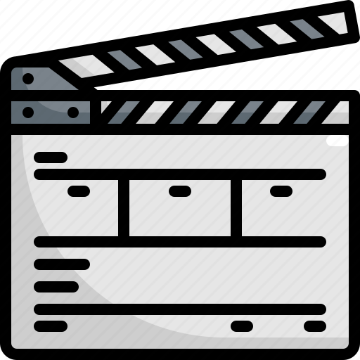 Cinema, entertainment, movie, slate, theater icon - Download on Iconfinder
