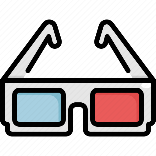 3d entertainment, glasses, movie, theater icon - Download Iconfinder