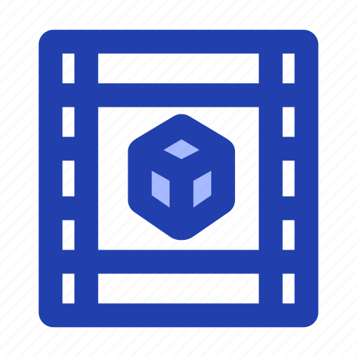 Three, dimension, cinema, film, cube icon - Download on Iconfinder