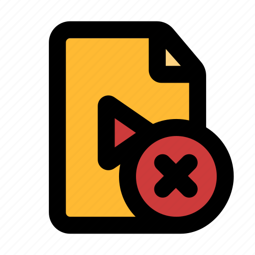 Corrupted, video, film, file icon - Download on Iconfinder