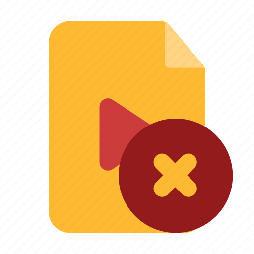 Corrupted, video, film, file icon - Download on Iconfinder