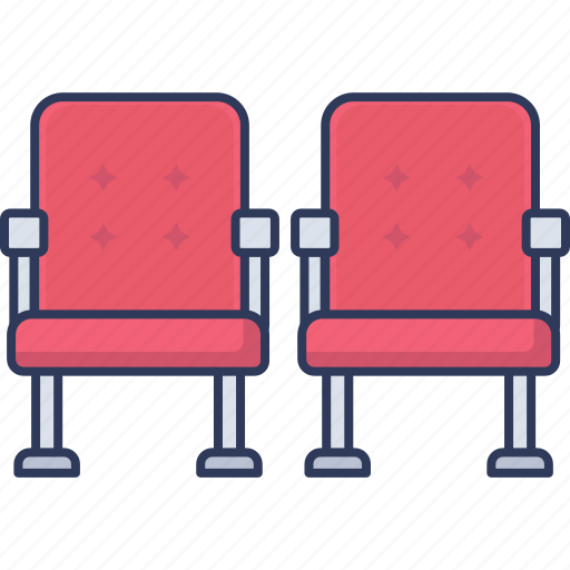 Cinema, chair, film, entertainment, theater, stage icon - Download on Iconfinder