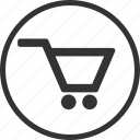 buy, cart, shop, sale, circle