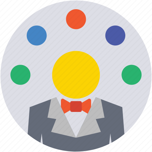 Circus, jester, juggling, juggling clown, performance icon - Download on Iconfinder