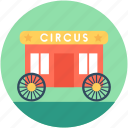 circus, circus cage, circus car, circus train car, circus wagon