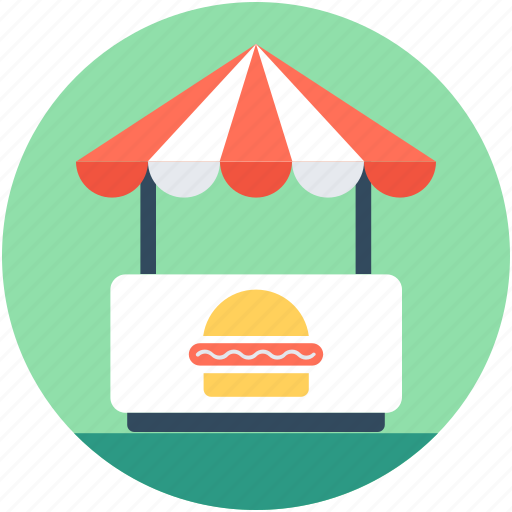 Burger, burger kiosk, burger stall, food stand, street food icon - Download on Iconfinder