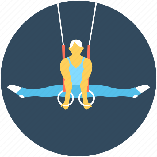 Acrobat, aerial acrobat, aerial rings, aerial skills, trapeze rings icon - Download on Iconfinder