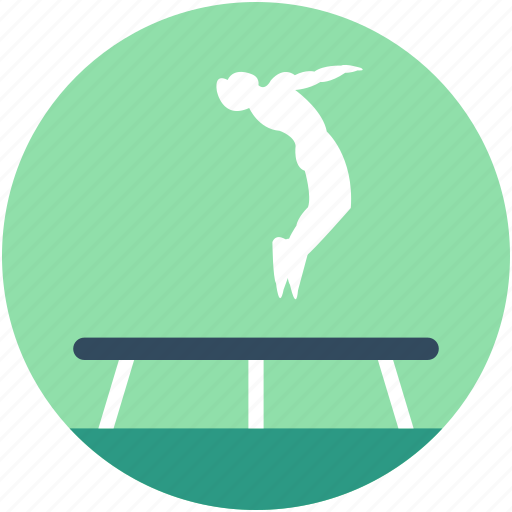 Acrobatic, circus trampoline, jumping pad, trampoline, trampoline jump icon - Download on Iconfinder