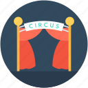 circus, circus entrance, curtains, stage, theater