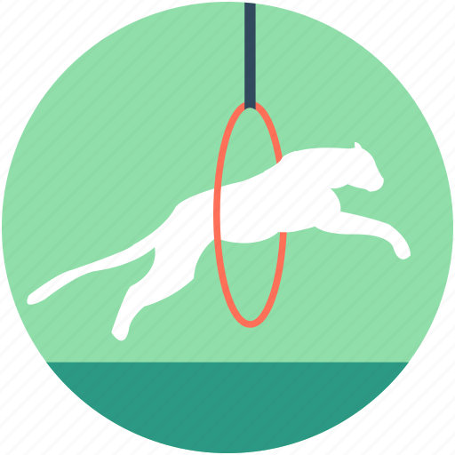 Circus, fire hoop, hoop, lion, lion jumping icon - Download on Iconfinder