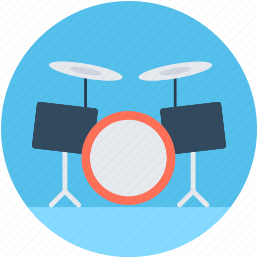 Drum kit, drum set, just drums, musical instrument, trap set icon - Download on Iconfinder