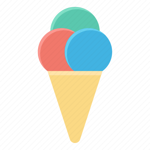 Cake cone, cone, ice cone, ice cream, snow cone icon - Download on Iconfinder