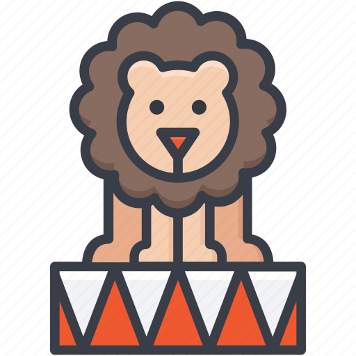 Animal, circus animal, circus lion, lion taming, performance icon - Download on Iconfinder