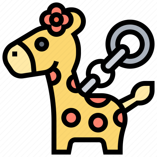 Cute, giraffe, keychain, souvenir, trinket icon - Download on Iconfinder
