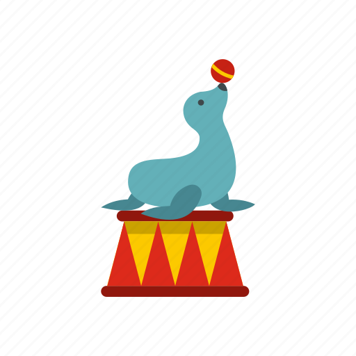 Animal, ball, circus, drawing, fun, sea, seal icon - Download on Iconfinder