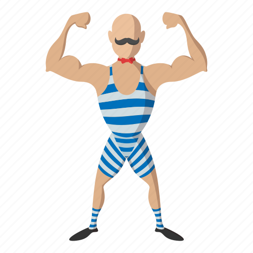 Body, cartoon, circus, man, retro, strong, strongman icon - Download on Iconfinder