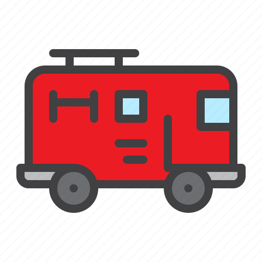 Caravan, trailer, car, transportation icon - Download on Iconfinder